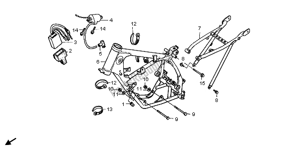 Todas las partes para Cuerpo Del Marco de Honda CR 80R SW 2000