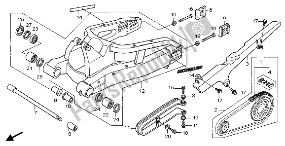 Tutte le parti per il Forcellone del Honda CBR 600 RR 2006