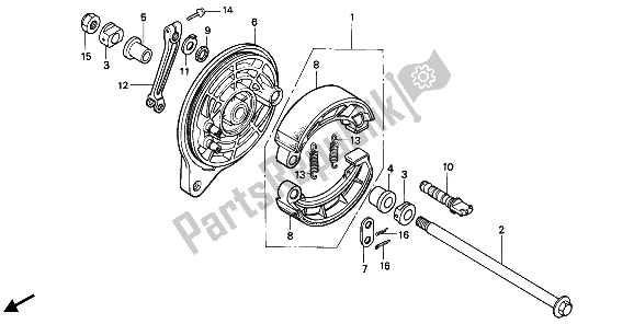 Tutte le parti per il Pinza Freno Posteriore del Honda VT 600C 1990