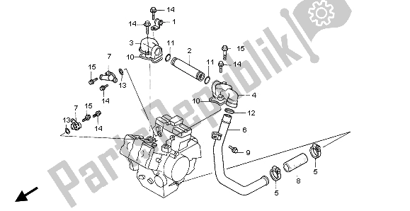 All parts for the Water Pipe of the Honda VF 750C 1996