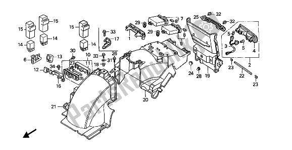 Todas las partes para Guardabarros Trasero de Honda GL 1500 1988
