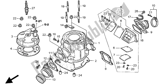 Todas las partes para Cabeza De Cilindro de Honda CR 85 RB LW 2003