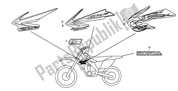 All parts for the Mark of the Honda CRF 250R 2009