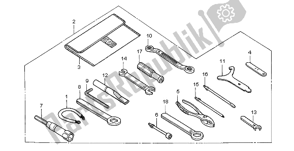 Tutte le parti per il Utensili del Honda VTR 1000 SP 2002