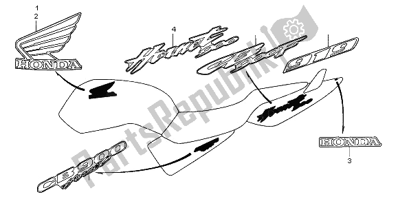 All parts for the Mark of the Honda CB 900F Hornet 2002
