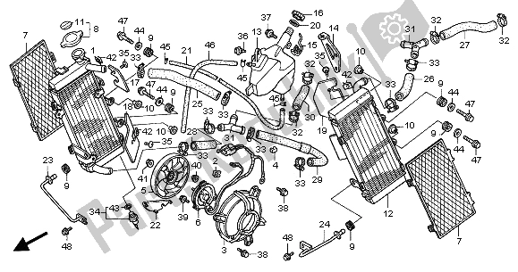 Tutte le parti per il Termosifone del Honda XL 1000V 2001