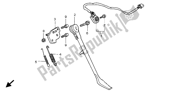 All parts for the Stand of the Honda VT 750C 1999