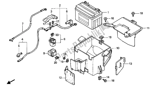 Todas las partes para Batería Y Caja De Batería de Honda CBR 600F 1993