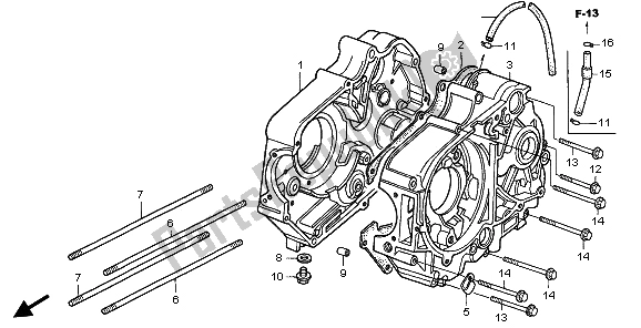 Alle onderdelen voor de Carter van de Honda XR 70R 2000