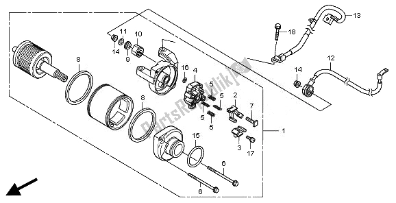 Tutte le parti per il Motore Di Avviamento del Honda CBR 250R 2011