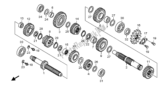 Tutte le parti per il Trasmissione del Honda CRF 150R SW 2007