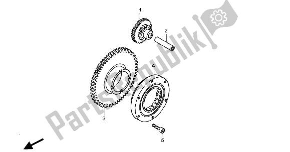 All parts for the Starting Clutch of the Honda CBF 600 SA 2005