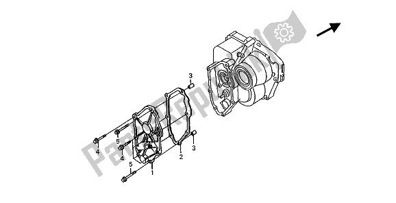 All parts for the Shift Cover of the Honda ST 1100 1994