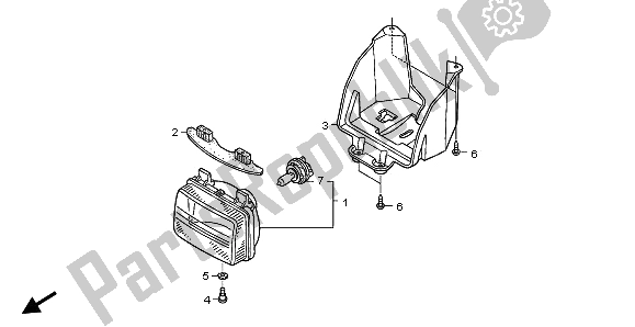 Tutte le parti per il Faro del Honda TRX 250 EX Sportrax 2002