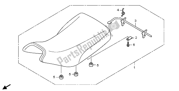 All parts for the Seat of the Honda TRX 500 FA Fourtrax Foreman 2006