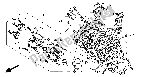 Todas las partes para Cabeza De Cilindro de Honda CBR 900 RR 2000