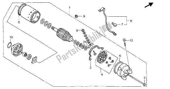 Todas las partes para Motor De Arranque de Honda NT 650V 2003