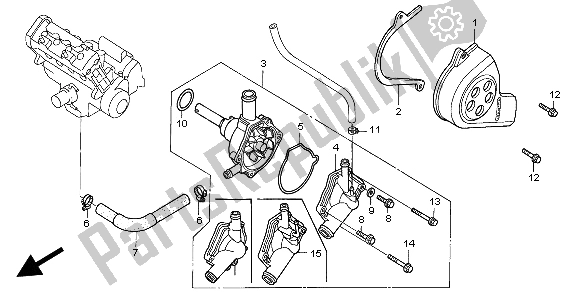 Todas las partes para Bomba De Agua de Honda CBR 600F 1999