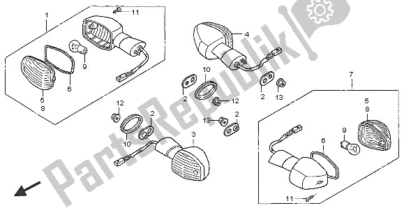 Todas las partes para Guiño de Honda VTR 1000 SP 2005