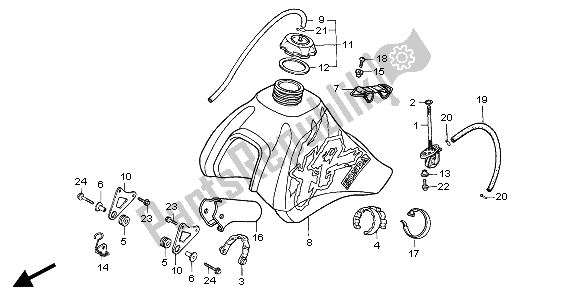 Todas las partes para Depósito De Combustible de Honda XR 600R 1997