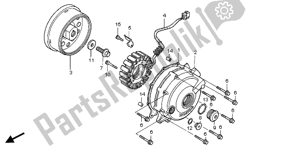 Toutes les pièces pour le Générateur du Honda VTR 1000F 2001