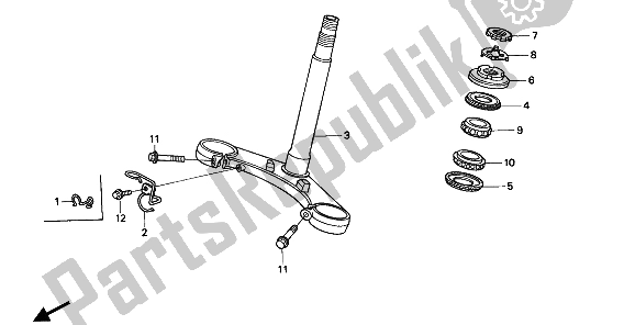 All parts for the Steering Stem of the Honda CBR 600F 1994