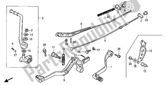 Todas las partes para Pedal de Honda CR 80R 1985