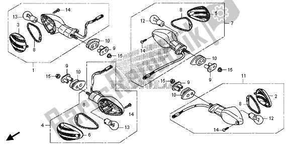 Alle onderdelen voor de Winker van de Honda CBR 600 RR 2013
