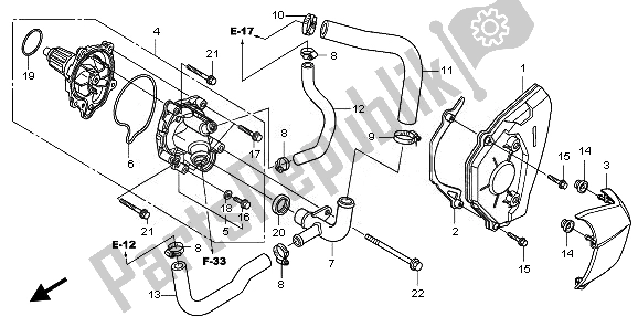 Toutes les pièces pour le Pompe à Eau du Honda CB 600F Hornet 2008