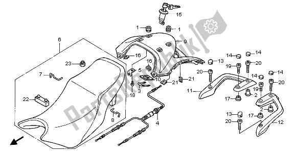 Todas las partes para Asiento de Honda NT 650V 1999