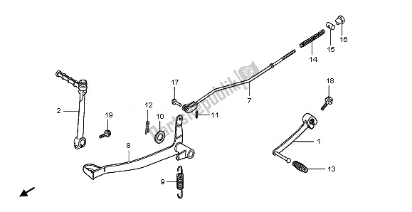 All parts for the Pedal of the Honda CRF 70F 2011