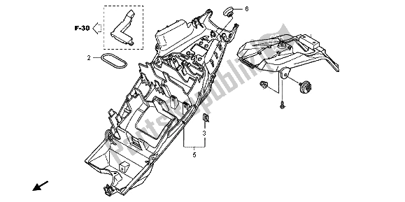 Todas las partes para Guardabarros Trasero de Honda CB 1000R 2012