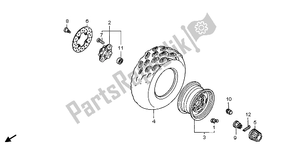 Todas las partes para Rueda Delantera de Honda TRX 680 FA 2007