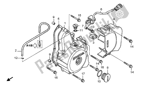 Wszystkie części do Lewa Pokrywa Skrzyni Korbowej Honda TRX 90X 2011