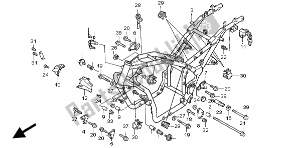 Tutte le parti per il Corpo Del Telaio del Honda VF 750C 1997