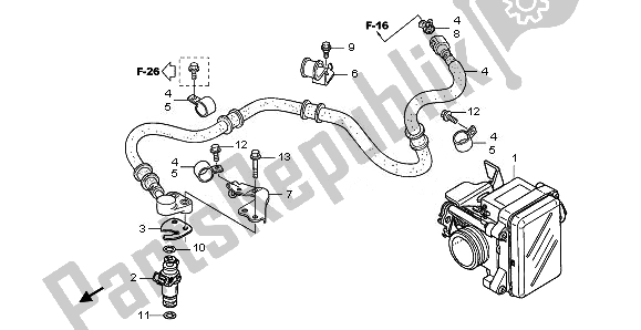 All parts for the Throttle Body of the Honda PES 125R 2011