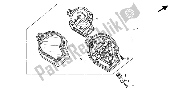All parts for the Meter (kmh) of the Honda CBR 1000 RR 2010