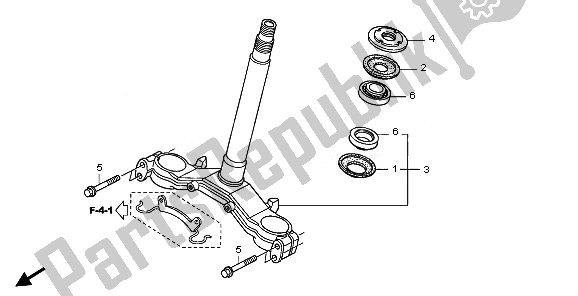 All parts for the Steering Stem of the Honda XL 700V Transalp 2008