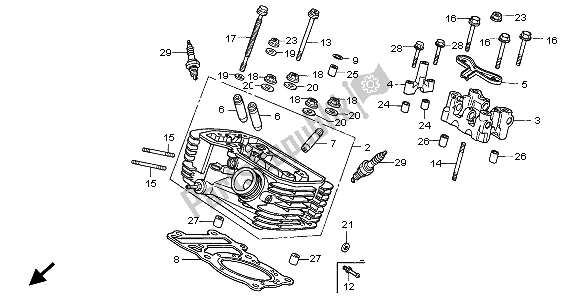 Todas las partes para Culata (trasera) de Honda VT 600C 1998