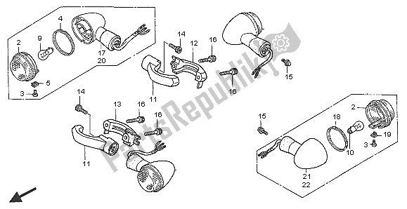 Tutte le parti per il Winker del Honda VTX 1800C1 2005