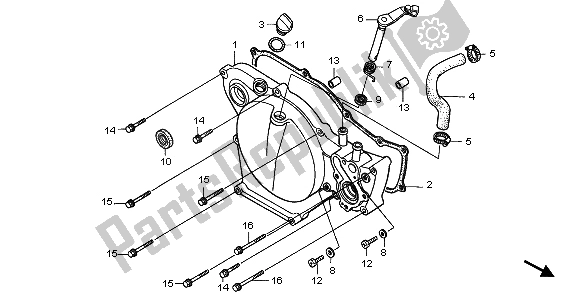 Wszystkie części do Prawa Os? Ona Skrzyni Korbowej Honda CR 80R SW 1998