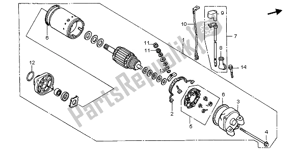 Tutte le parti per il Motore Di Avviamento del Honda XL 600V Transalp 1996