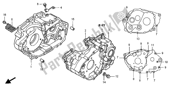 Todas las partes para Caja Del Cigüeñal de Honda XR 400R 1996