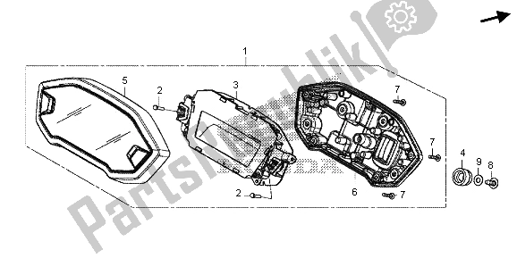 All parts for the Meter (kmh) of the Honda CBR 500R 2013