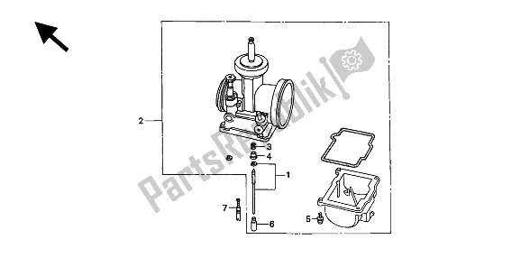 Todas las partes para Kit De Piezas Opcionales Del Carburador de Honda CR 125R 1994