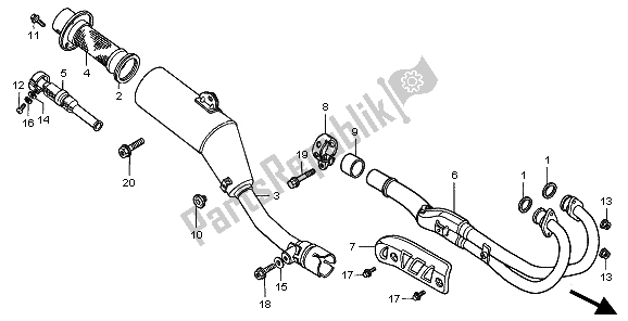 Tutte le parti per il Silenziatore Di Scarico del Honda XR 400R 1997