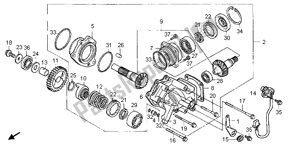 All parts for the Cross Shaft of the Honda VT 750 CA 2006