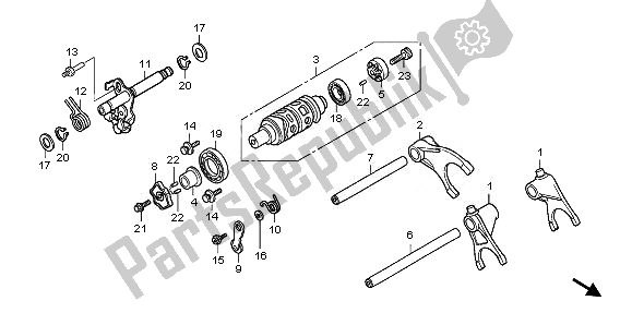 Tutte le parti per il Tamburo Del Cambio del Honda CBF 1000F 2010