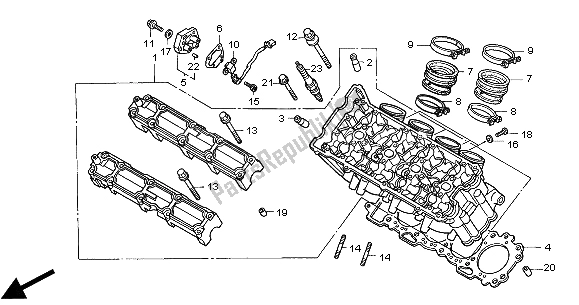 Toutes les pièces pour le Culasse du Honda CB 1100 SF 2000