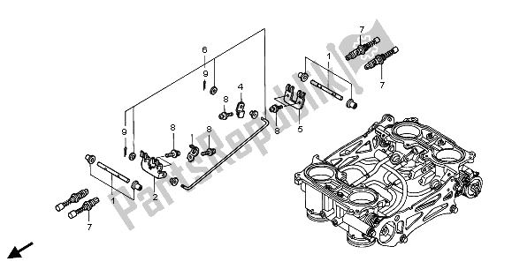 Tutte le parti per il Corpo Farfallato (parti Componenti) del Honda VFR 800 2003